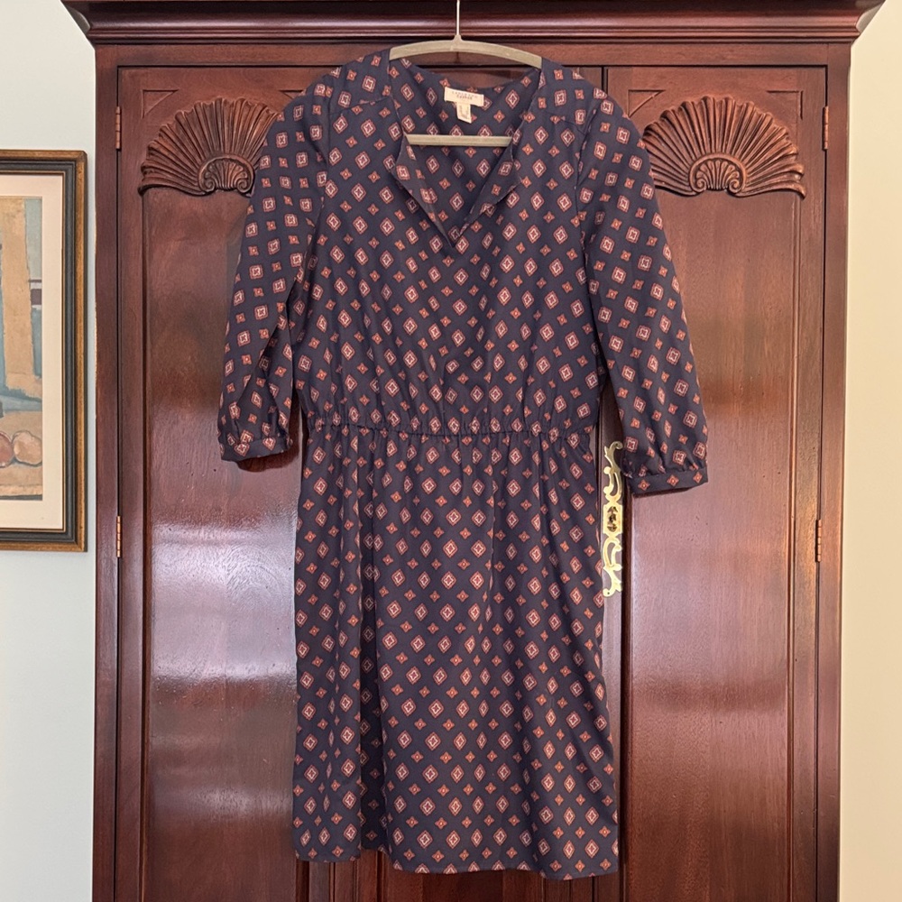 Lands' End Navy shirt dress